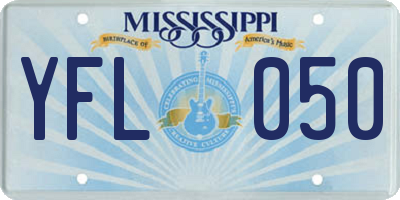 MS license plate YFL050