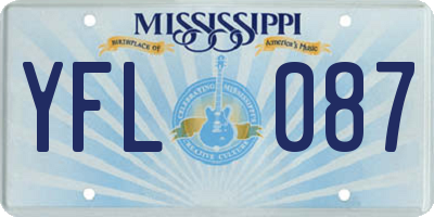 MS license plate YFL087