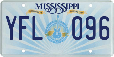 MS license plate YFL096
