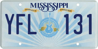 MS license plate YFL131