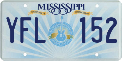 MS license plate YFL152