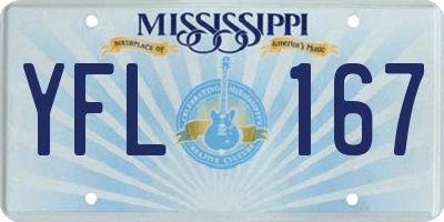 MS license plate YFL167