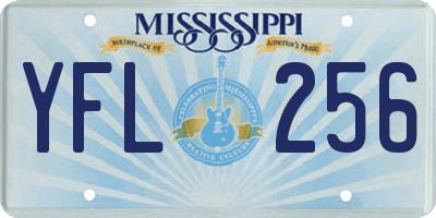 MS license plate YFL256