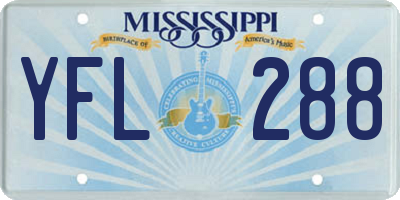 MS license plate YFL288