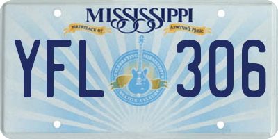MS license plate YFL306