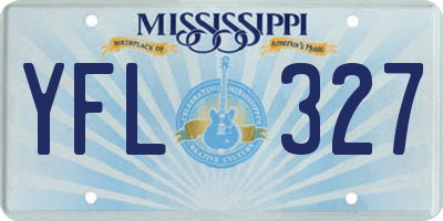 MS license plate YFL327