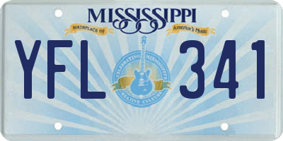 MS license plate YFL341