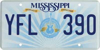 MS license plate YFL390