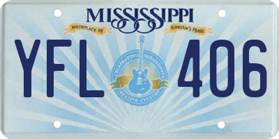 MS license plate YFL406