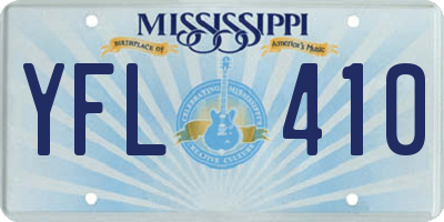 MS license plate YFL410