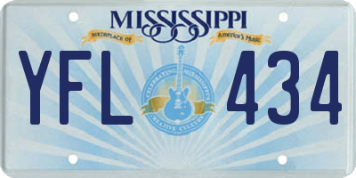 MS license plate YFL434