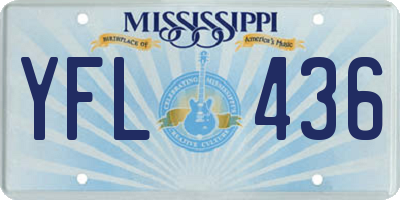 MS license plate YFL436