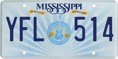 MS license plate YFL514