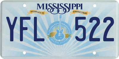 MS license plate YFL522