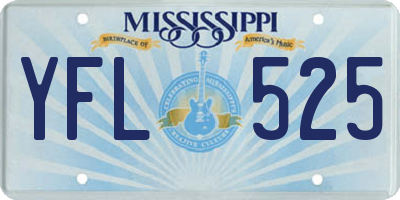 MS license plate YFL525