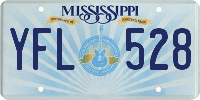 MS license plate YFL528