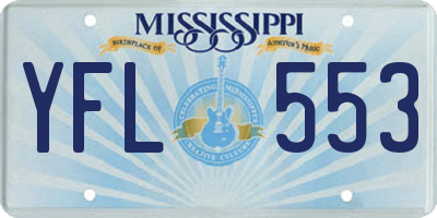 MS license plate YFL553