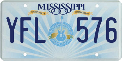 MS license plate YFL576