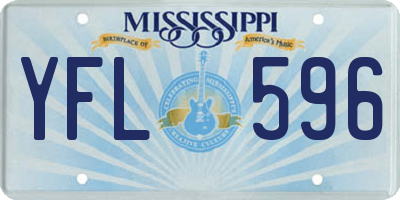 MS license plate YFL596