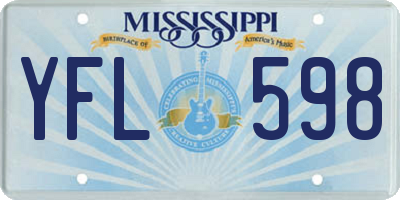 MS license plate YFL598