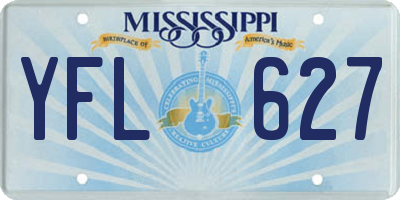 MS license plate YFL627
