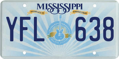 MS license plate YFL638