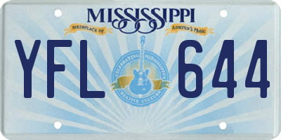 MS license plate YFL644