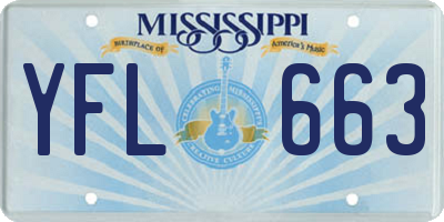 MS license plate YFL663