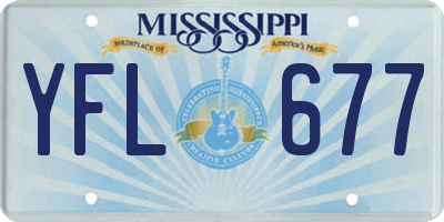MS license plate YFL677
