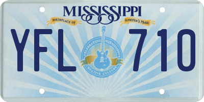 MS license plate YFL710