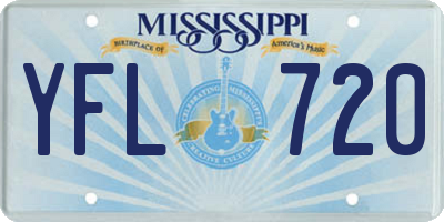 MS license plate YFL720