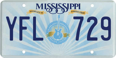 MS license plate YFL729