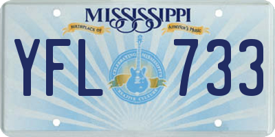 MS license plate YFL733