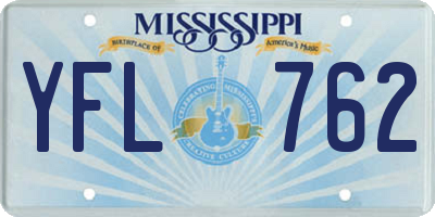 MS license plate YFL762