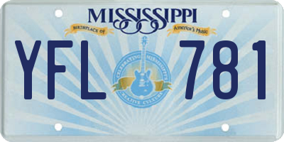 MS license plate YFL781