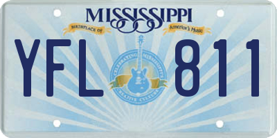 MS license plate YFL811