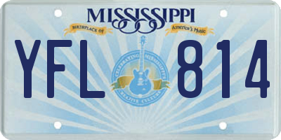 MS license plate YFL814