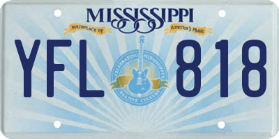 MS license plate YFL818