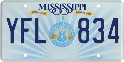MS license plate YFL834