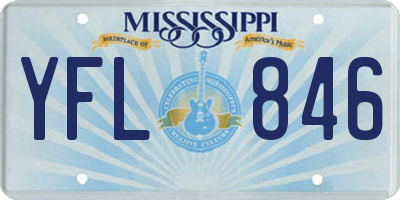 MS license plate YFL846