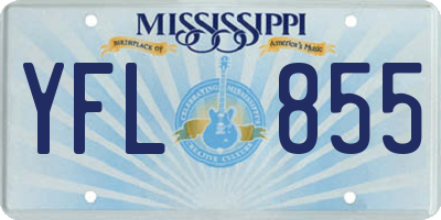 MS license plate YFL855