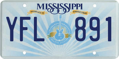 MS license plate YFL891