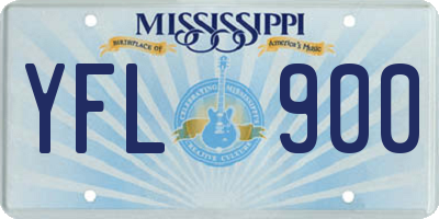 MS license plate YFL900