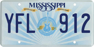 MS license plate YFL912