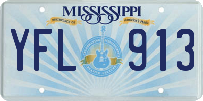 MS license plate YFL913
