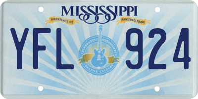 MS license plate YFL924