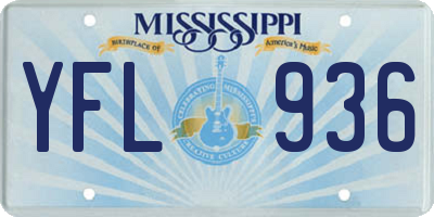MS license plate YFL936