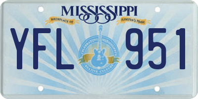 MS license plate YFL951