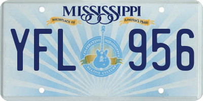 MS license plate YFL956