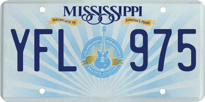 MS license plate YFL975
